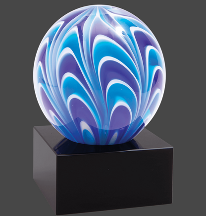 5" Two-Tone Blue & White Sphere