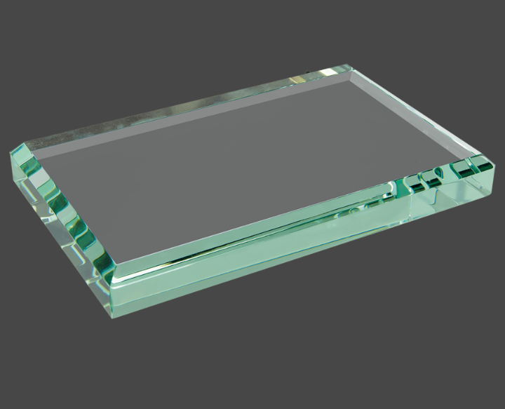 4"Jade Crystal Paperweight