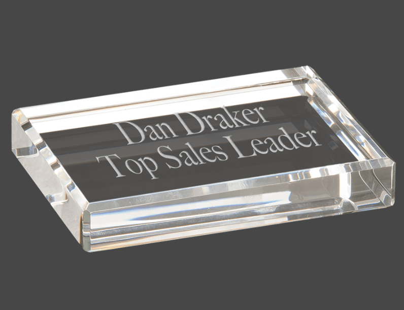 Crystal Clear Rectangle Paperweight
