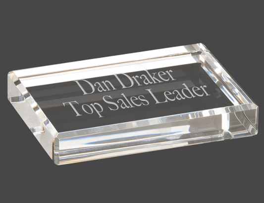 Crystal Clear Rectangle Paperweight