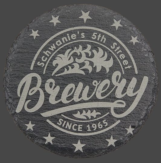 4" Round Slate Coaster