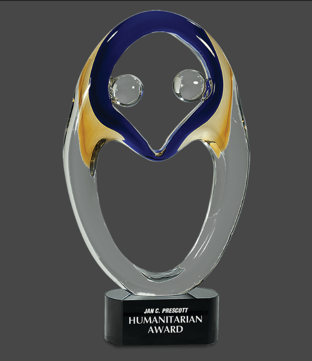 13 3/4" Together Art Glass