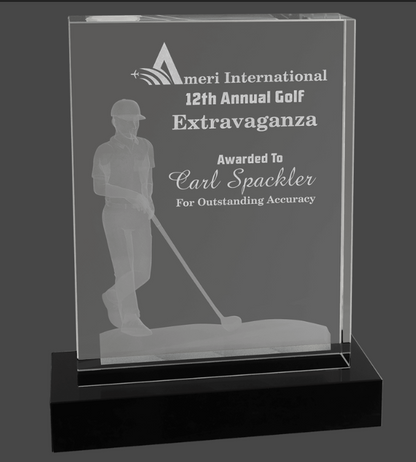 8" Crystal 3D Male Golf