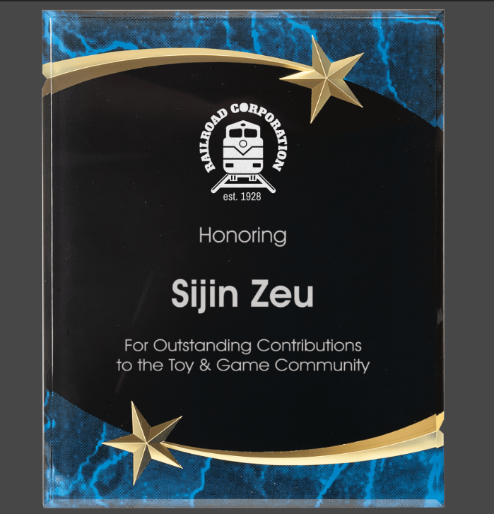 9" x 11" Blue Marble Shooting Star Acrylic Plaque