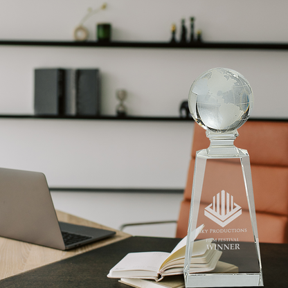 7 3/4" Crystal Globe on Clear Tower