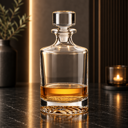 Polar Camel 850 mL Round Glass Decanter