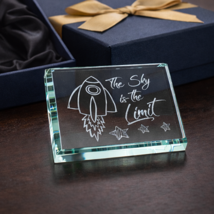 3" x 3" x 1/2" Jade Glass Paperweight
