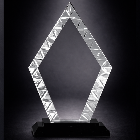 Diamond Accent Glass on Black Base