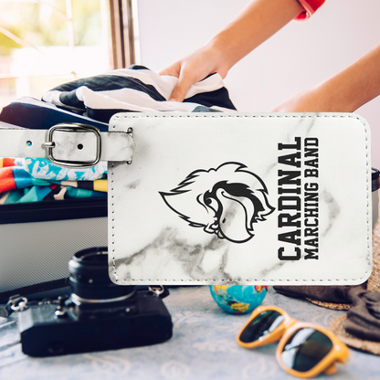 4 1/4" x 2 3/4" Laserable Leatherette Luggage Tag