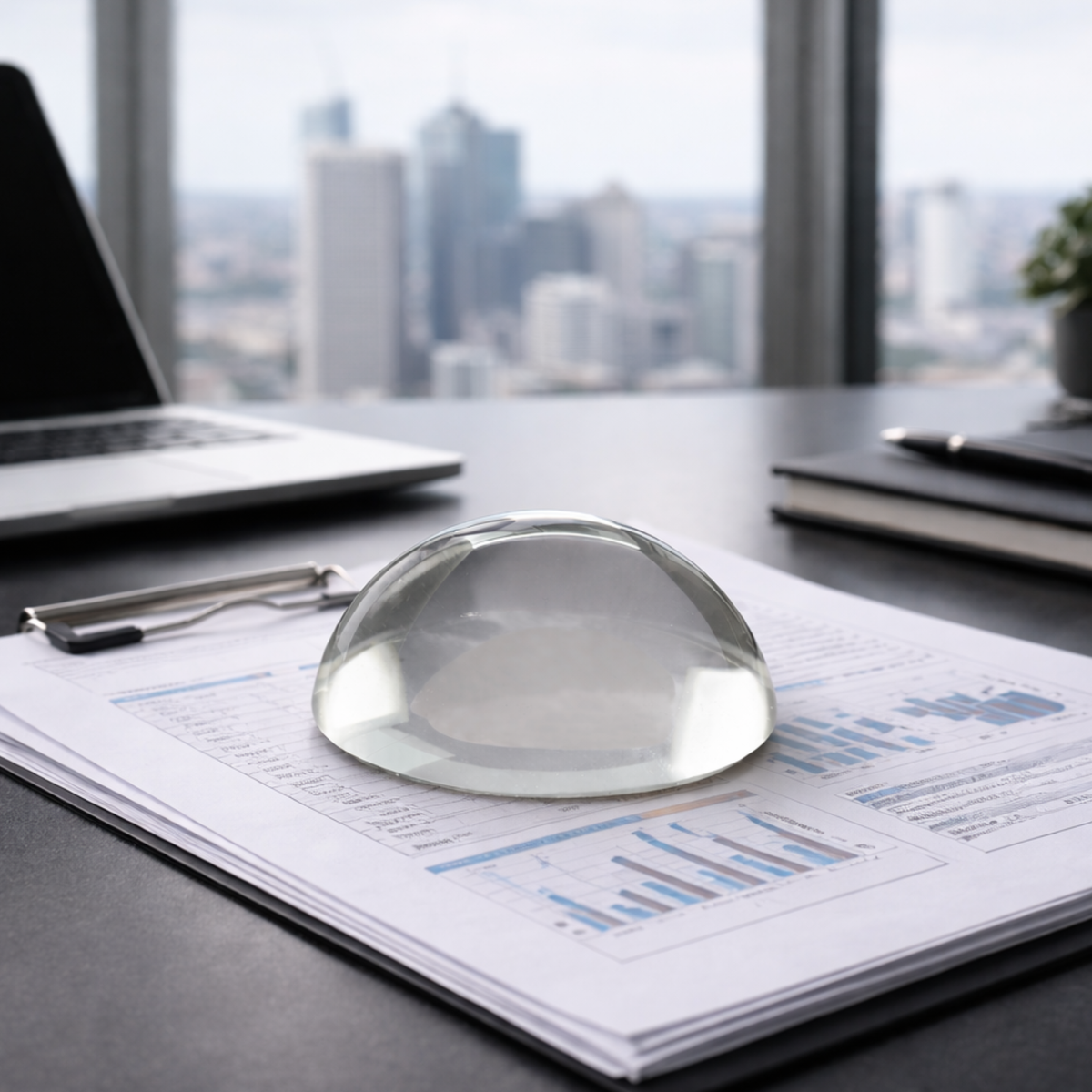 3" Crystal Dome Paperweight