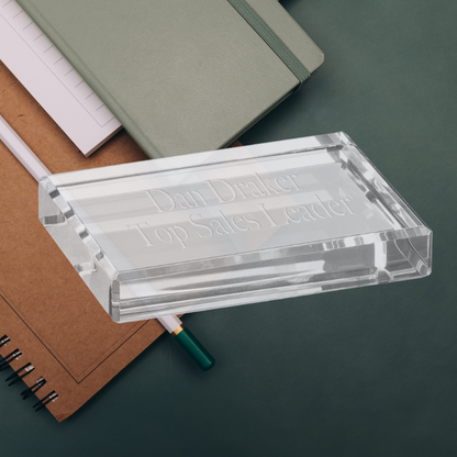 Crystal Clear Rectangle Paperweight