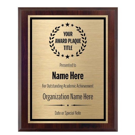 7" x 9" Value Cherry Finish Plaque