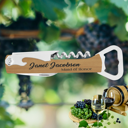 Leatherette Wine Bottle Opener