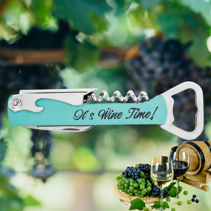 Leatherette Wine Bottle Opener
