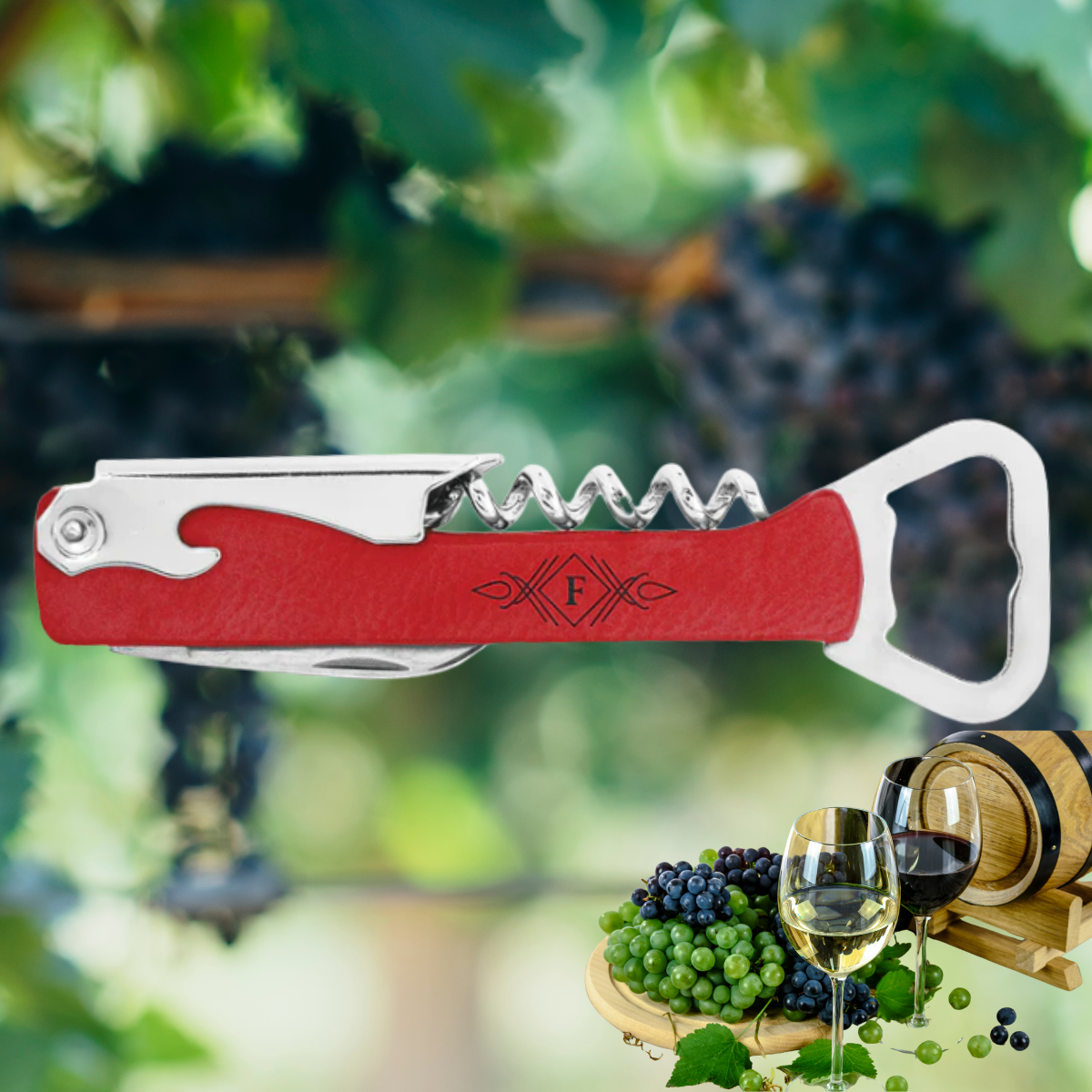 Leatherette Wine Bottle Opener