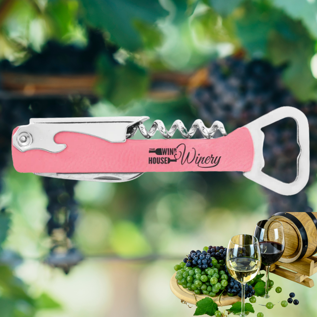Leatherette Wine Bottle Opener