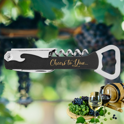 Leatherette Wine Bottle Opener