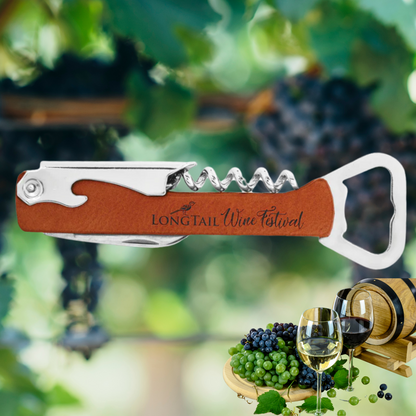 Leatherette Wine Bottle Opener