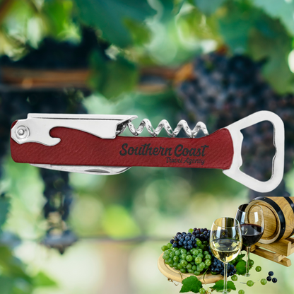 Leatherette Wine Bottle Opener