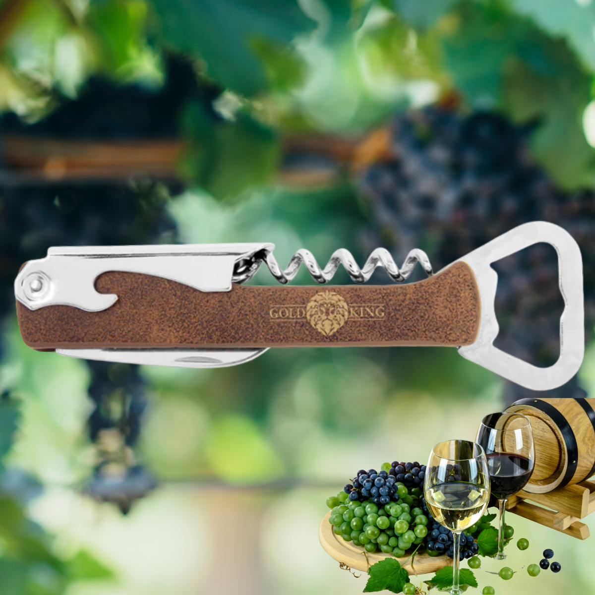 Leatherette Wine Bottle Opener
