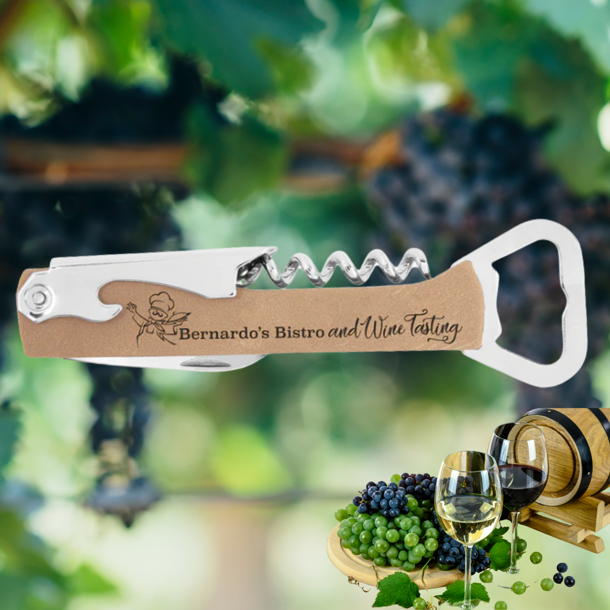 Leatherette Wine Bottle Opener
