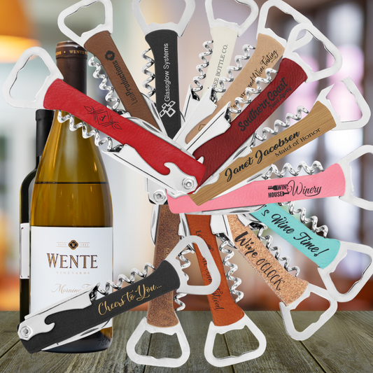 Leatherette Wine Bottle Opener
